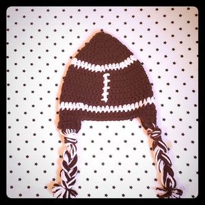 Hand made football beanie
